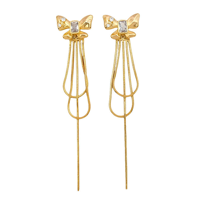 Wholesale  bow earrings long earrings