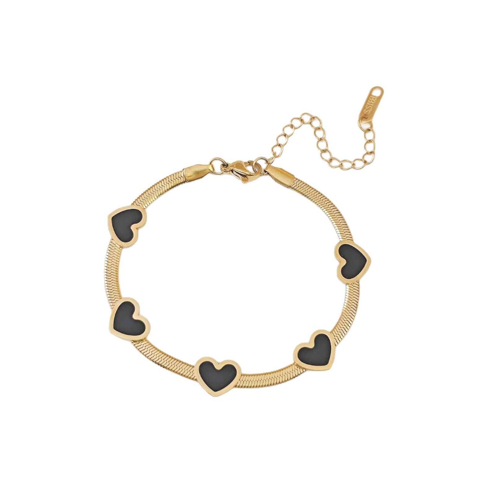 Wholesale Shell Peach Heart Titanium Steel Bracelet for Couples Jewelry Gift Boutique Resale