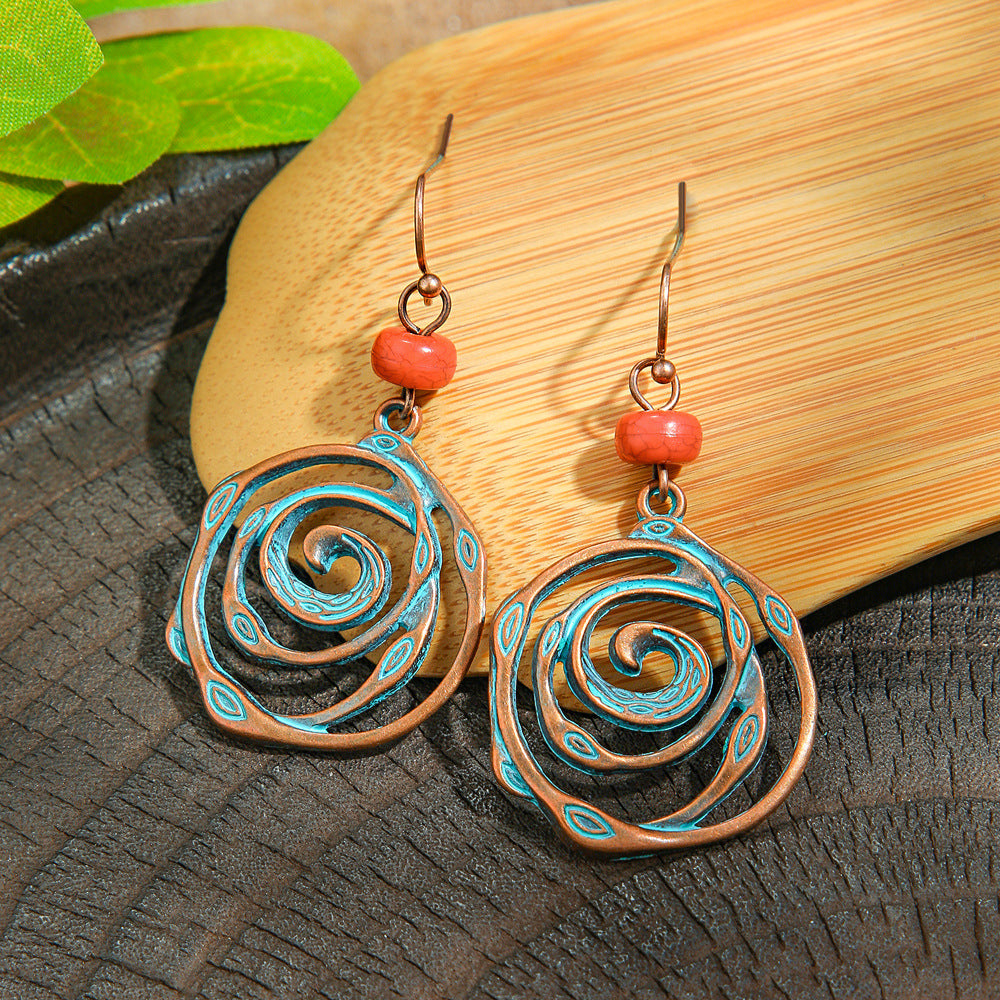 Wholesale Ethnic Geometric Retro Earrings Fashion Jewelry Accessory Boutique Gift