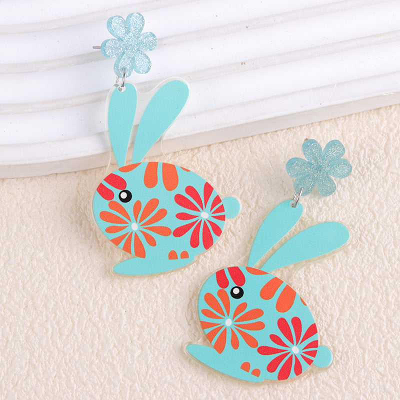 Wholesale 2PCS Acrylic Easter Carrot Chick Earrings