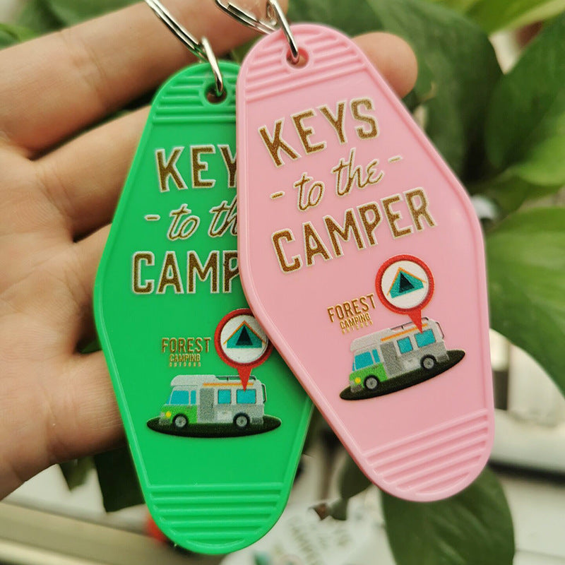 Wholesale Hotel Key To The CAMPER Travel Keychains ACC-KC-MeiXin002
