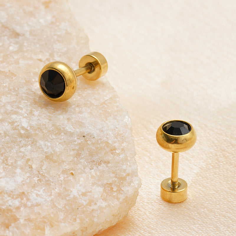 Wholesale Stainless steel diamond stud earrings