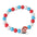 Wholesale  2pcs Back-To-School Season  Mixed Color Acrylic Ball Bead Bracelet