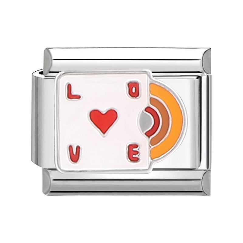 Wholesale Italian Charm Bracelet 9mm DIY Splicing Removable  Stainless Steel Composable Bracelet