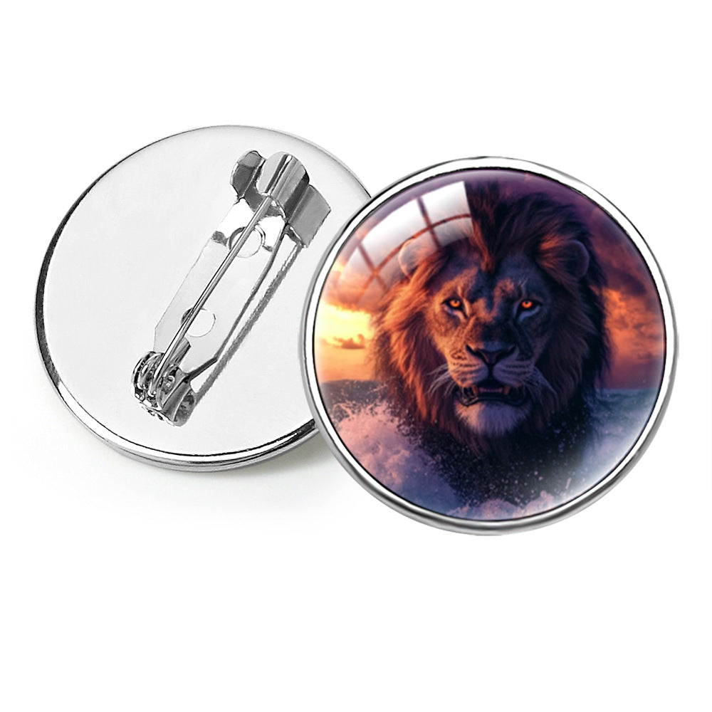 Wholesale  Animal Animation Peripheral Lion King Gem Brooch