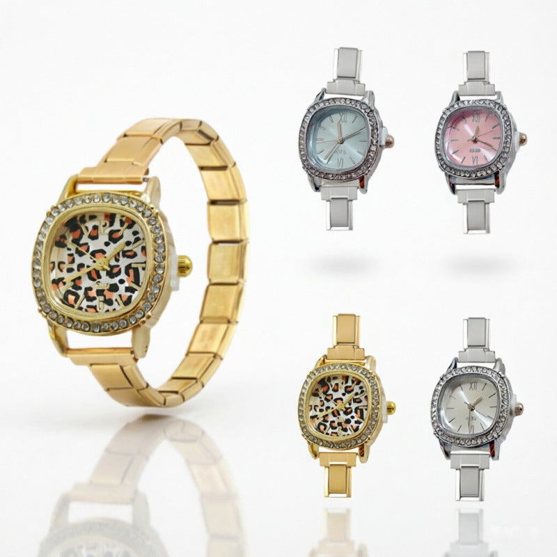 Wholesale Cross-border Italian modular quartz watch,  oval minimalist watch head,  DIY detachable and adjustable,  women' s watch,  student watch.