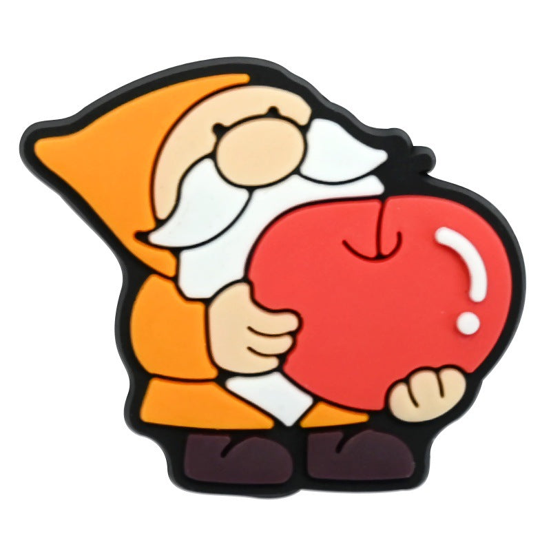 Wholesale   Random 100pcs Thanksgiving series PVC Soft Rubber Shoe Buckle Decoration