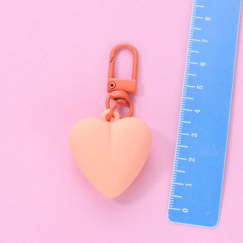 Wholesale Candy Color Heart Shaped Acrylic Keychain ACC-KC-HuiMei003