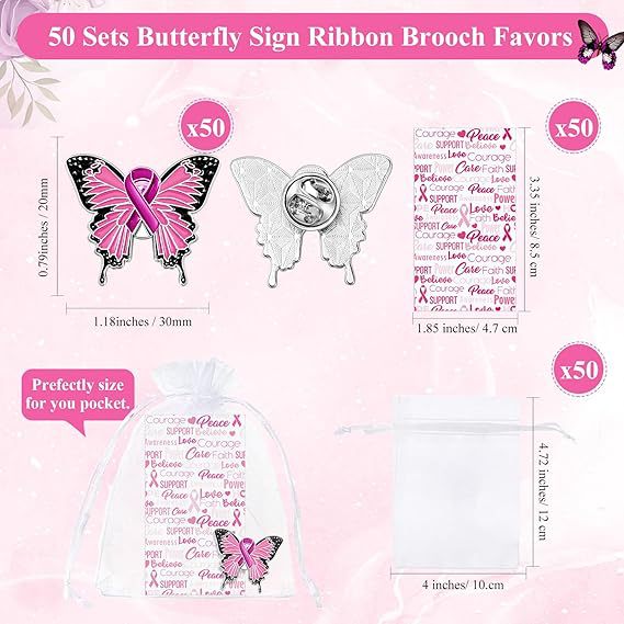 Wholesale World Care Breast Pin Pink Ribbon Brooch