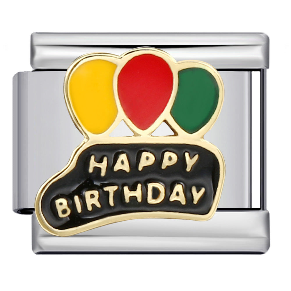 Wholesale Italian Charm Bracelet 9mm DIY Splicing Removable Birthday Party Stainless Steel Composable Bracelet