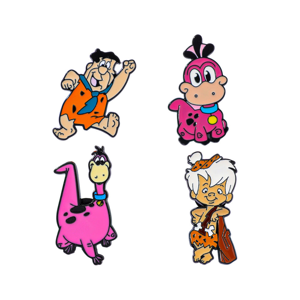 Wholesale Cute little dinosaur alloy oil drop brooch