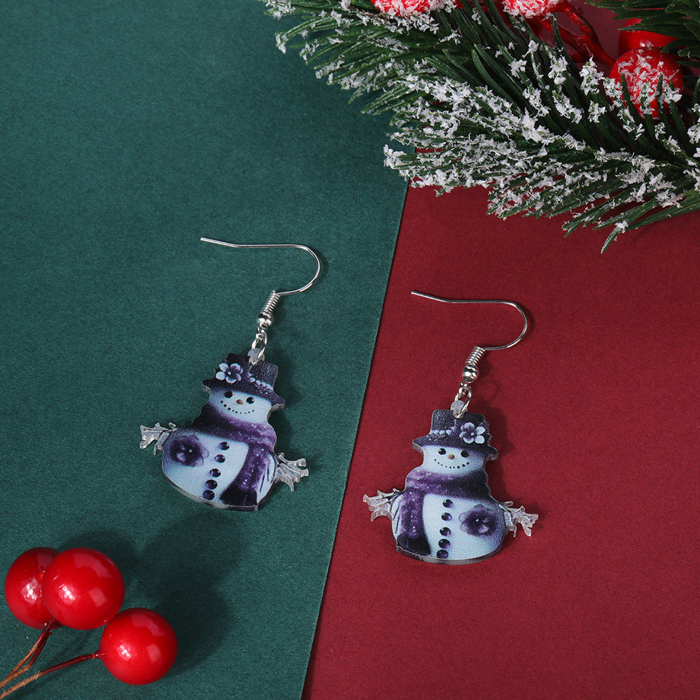 Wholesale Acrylic Christmas Tree Seahorse Crocodile Giraffe Earrings