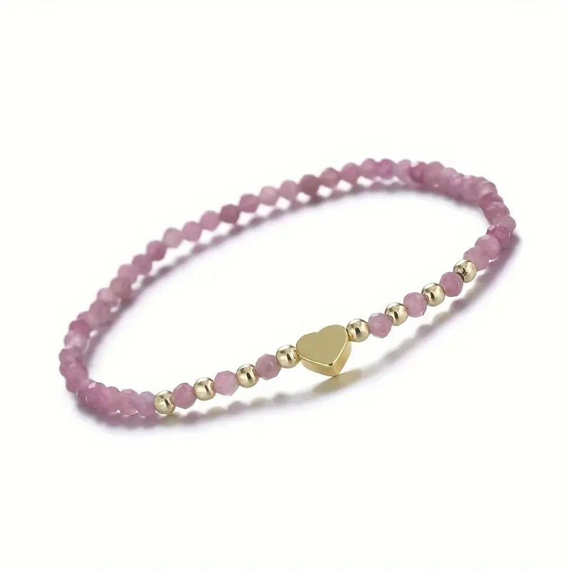 Bracelet à facettes à cristal naturel en gros bracelet Couple Bracelet