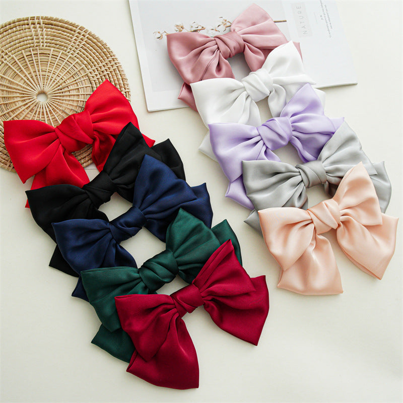 Wholesale Art Bow Hair Clip Satin Hair Accessories Hair Scrunchies ACC-HS-SanTai005