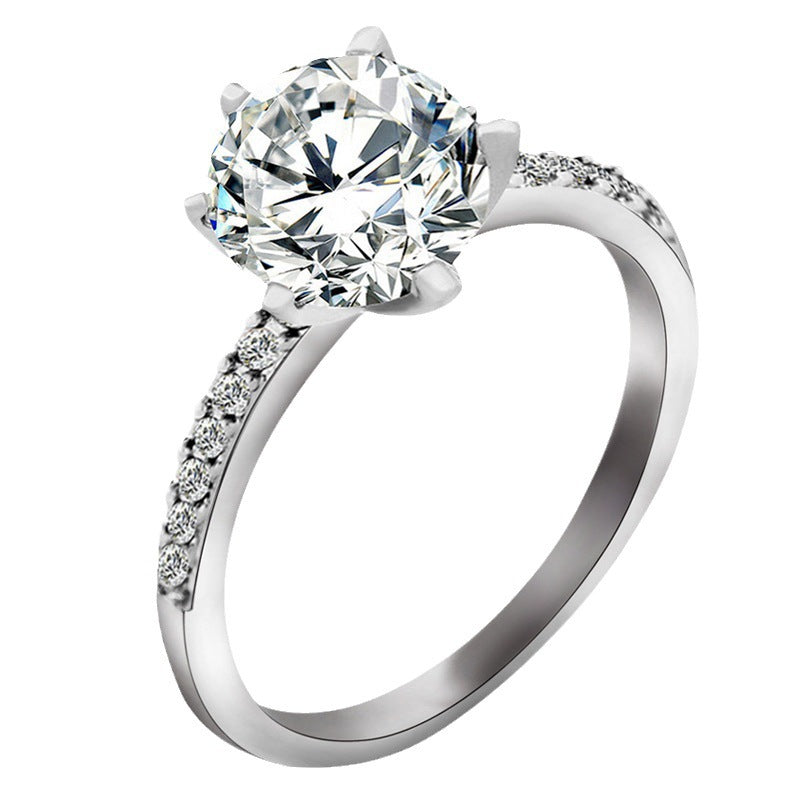 Wholesale blue zircon diamond ring