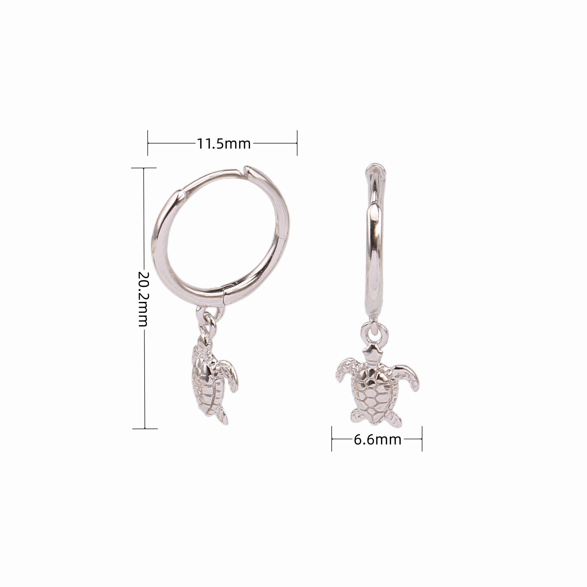 Wholesale S925 Sterling Silver Earrings Creative Turtle Earrings Marine Biological Earrings ACC-ES-HRB004