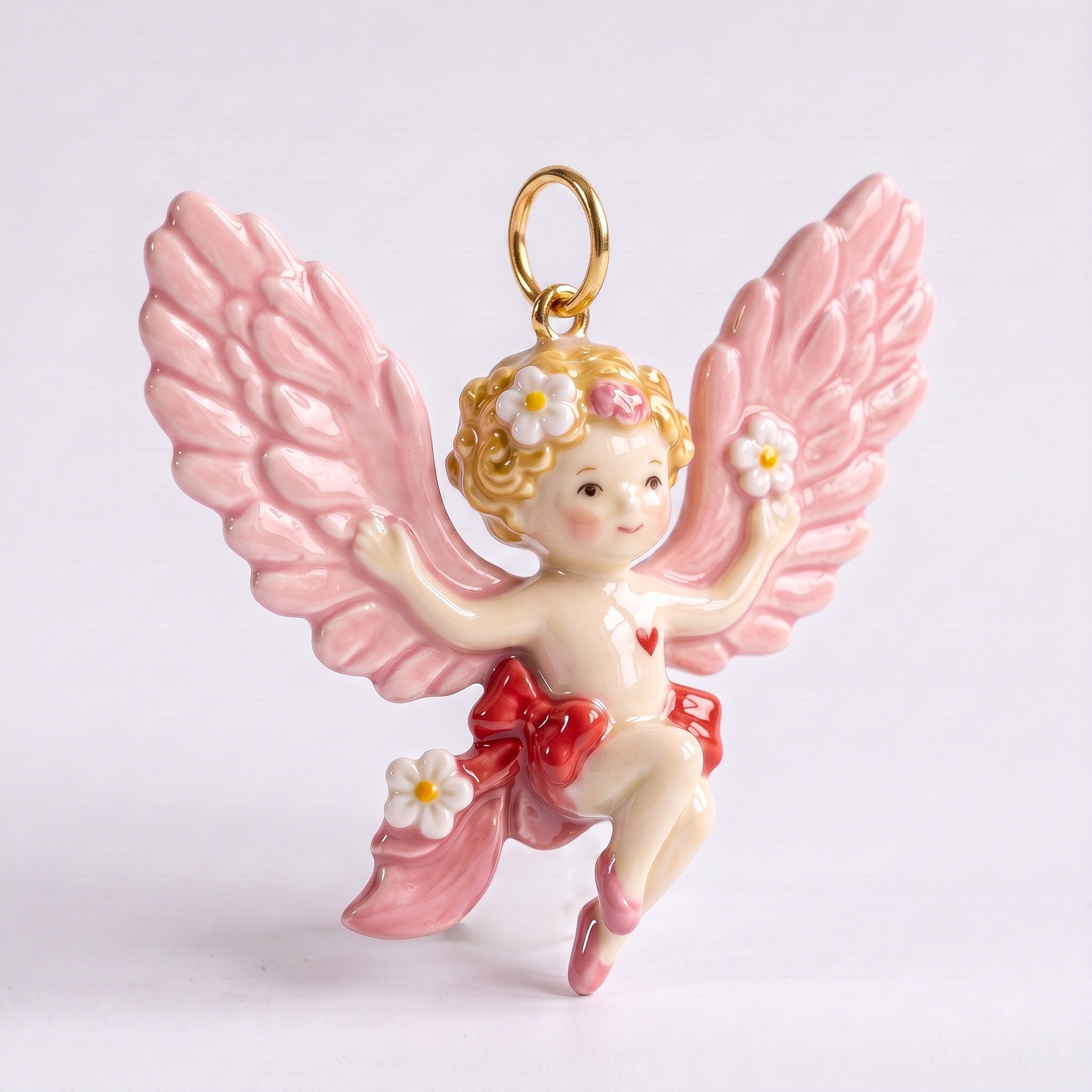 Wholesale Pink Copper Angel Rabbit Dog Bow Pendant Charms DIY Necklace Jewelry Accessory Gift