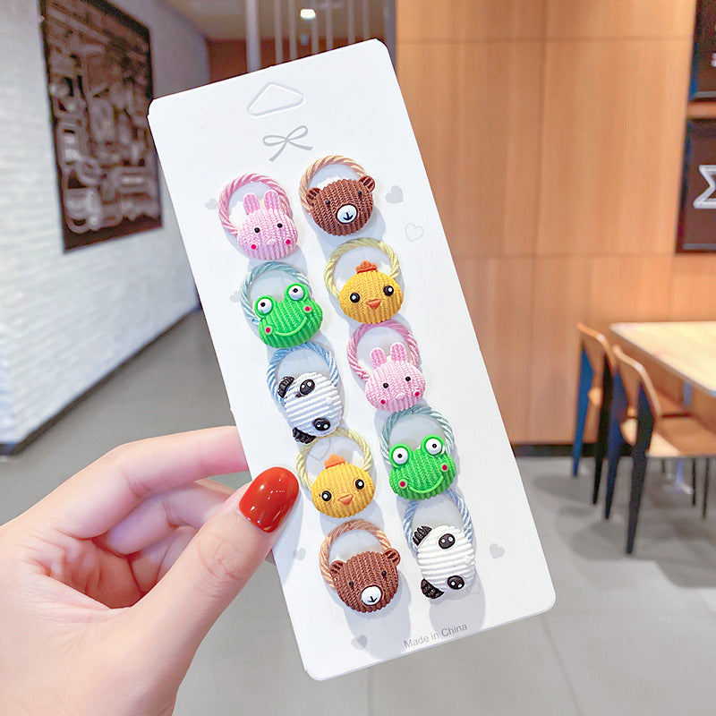 Wholesale 12pcs Children's Cartoon Hair Tie Set Kids Hair Scrunchies ACC-HS-Xinan002