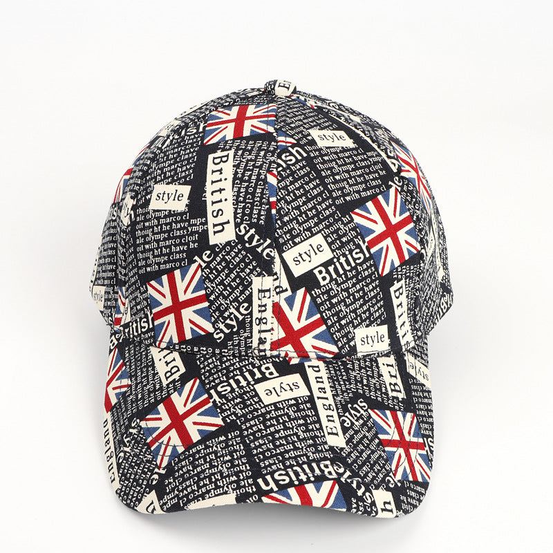 Wholesale British flag letter graffiti baseball cap