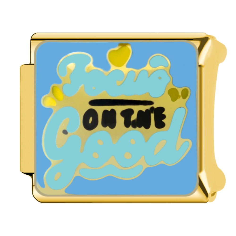 Wholesale 9mm Italian Charm Starter Bracelets DIY square Single Section Creative Stainless Steel Composable Bracelet