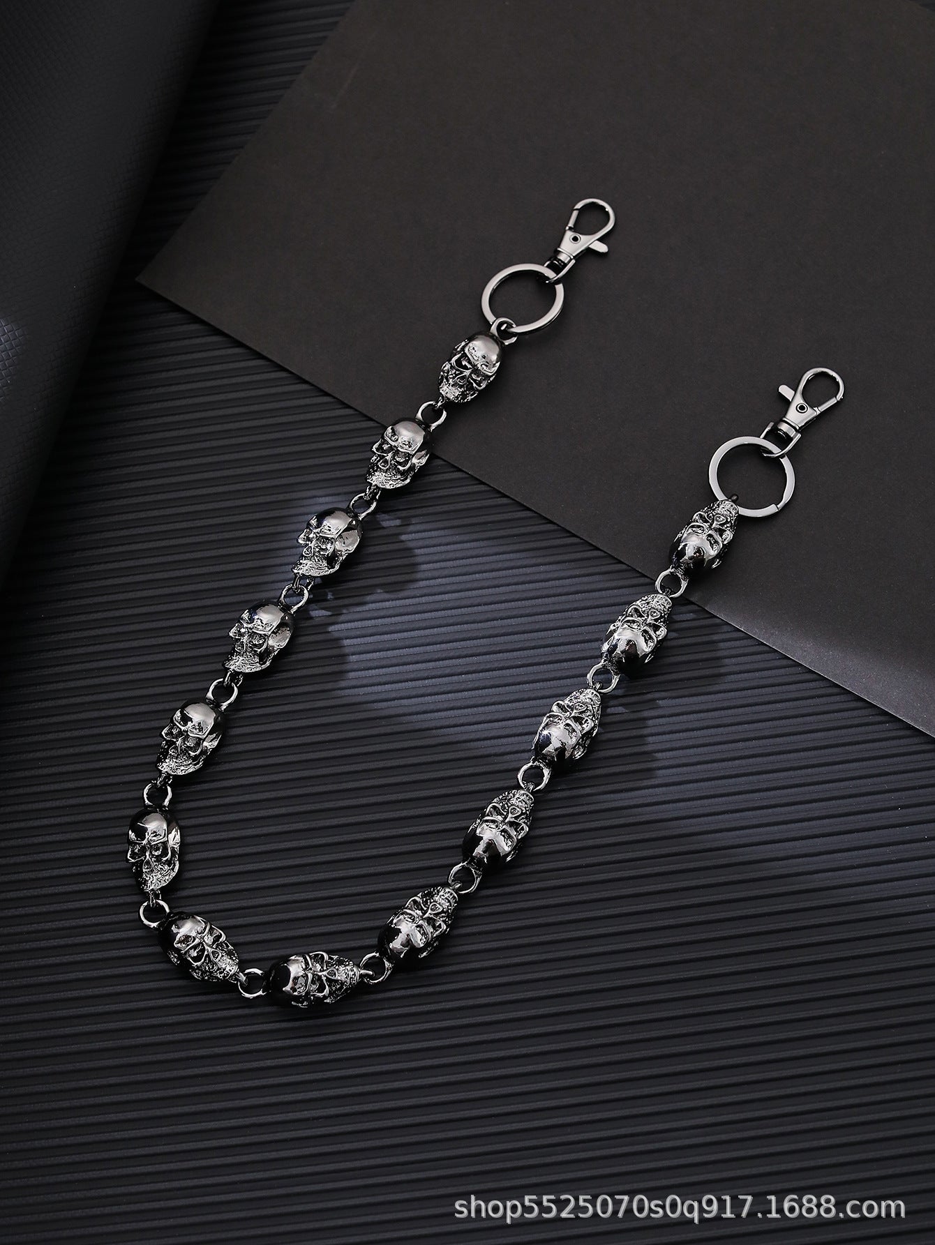 Wholesale Metal Skull Denim Pants Chain Necklaces