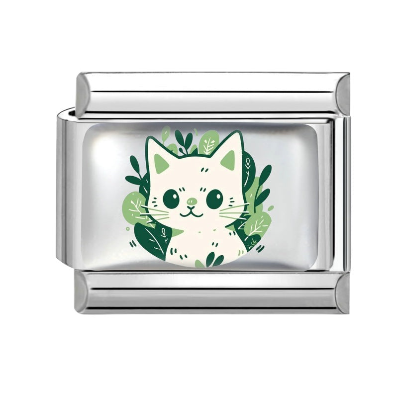 Wholesale 9mm Italian Charm Starter Bracelets DIY Pet Series Stainless Steel Composable Bracelet