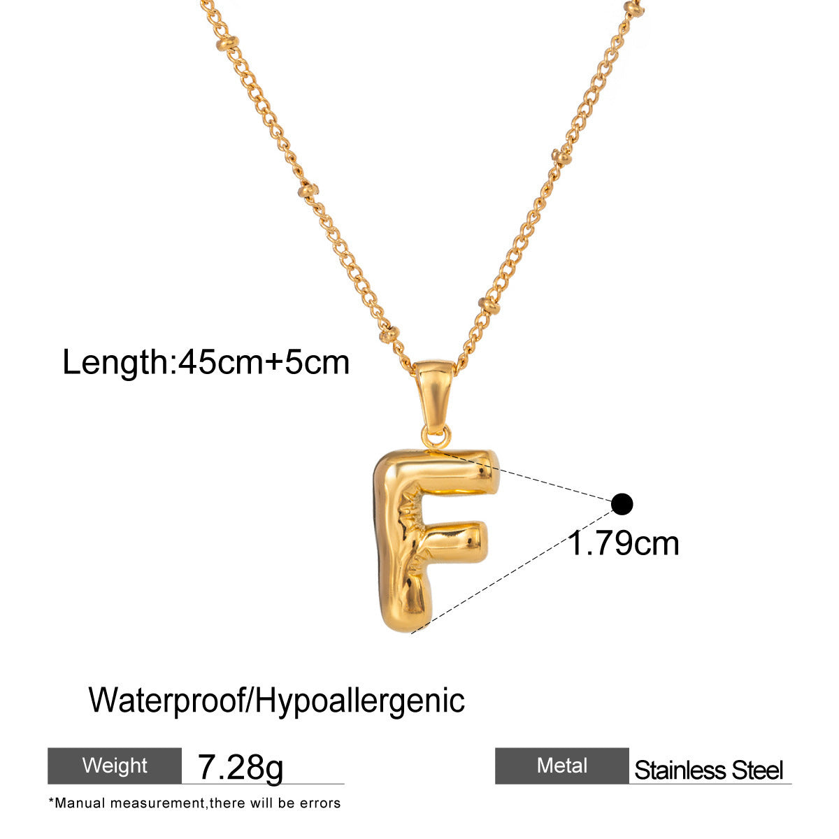 Wholesale Light Luxury Stainless Steel Initial Necklace