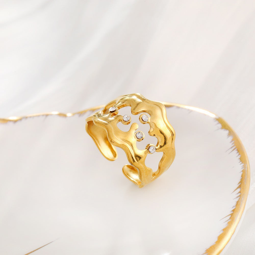 Wholesale Halloween Geometric Open Teeth Stainless Steel Rings ACC-RS-TaiMei001