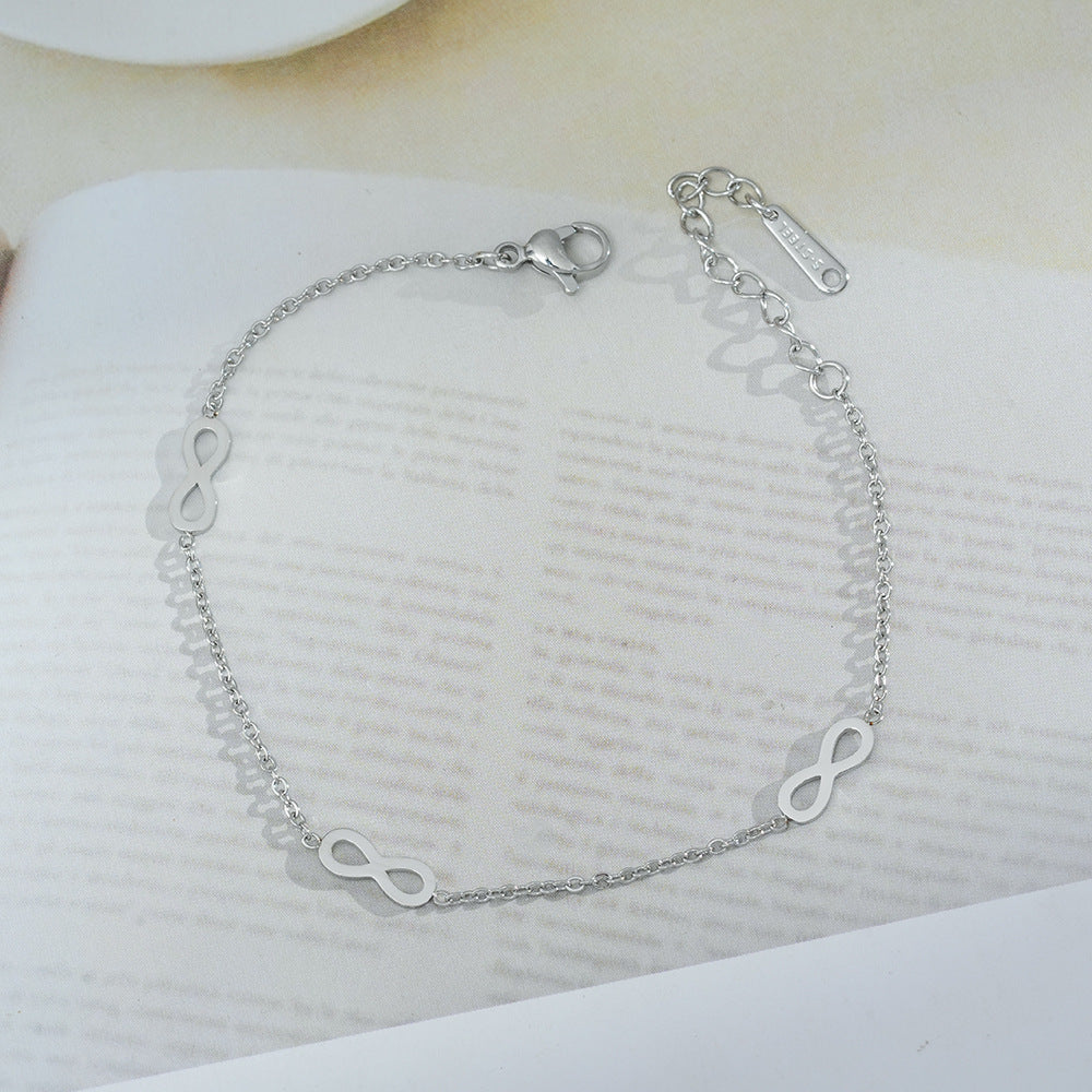 Wholesale Stylish Electroplated Titanium Steel Fine Chain Bracelet Fashion Accessory