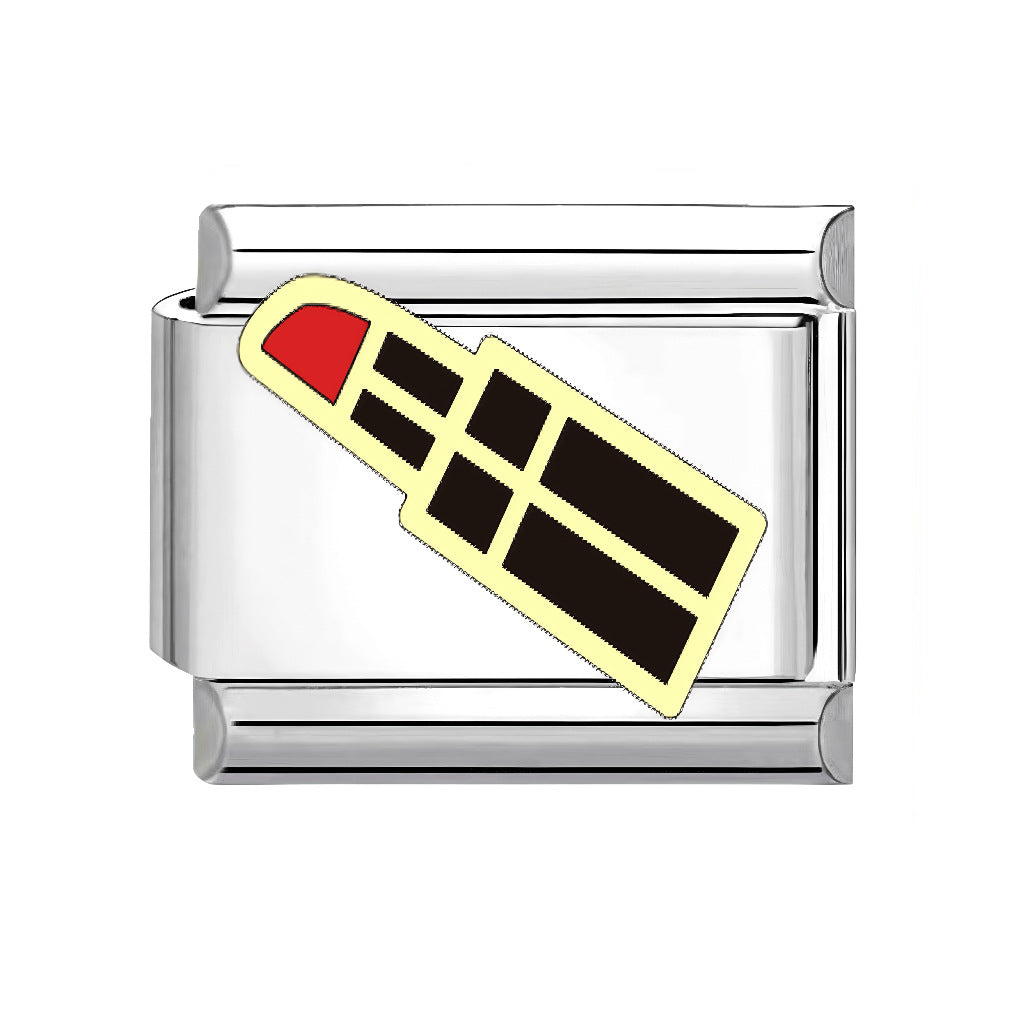 Wholesale Italian Charm Bracelet 9mm DIY Pink Element  Creative Stainless Steel Composable Bracelet