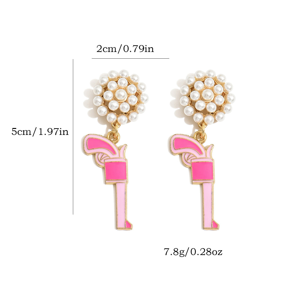 Wholesale western Denim alloy oil drop pearl earrings