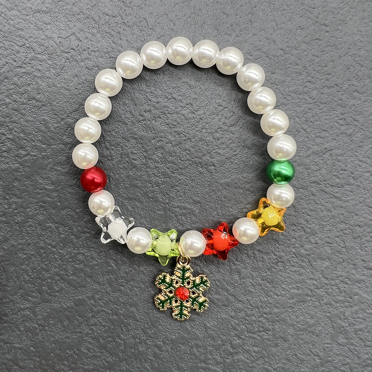 Wholesale Christmas Snowflake Bell Elk Stretch Bracelet ACC-BT-Nanh010