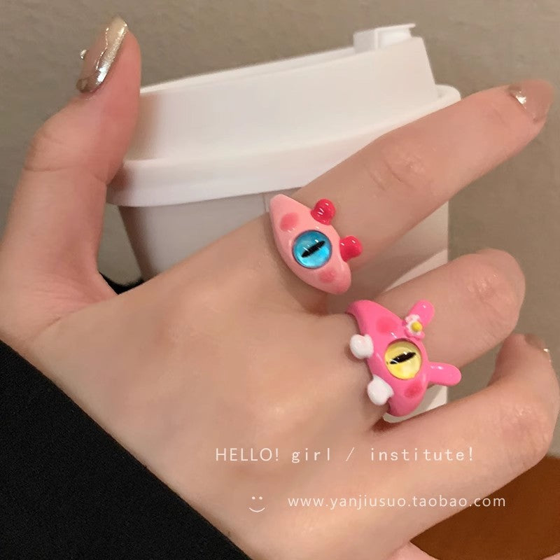 Wholesale Pink  Cute Monster Ring