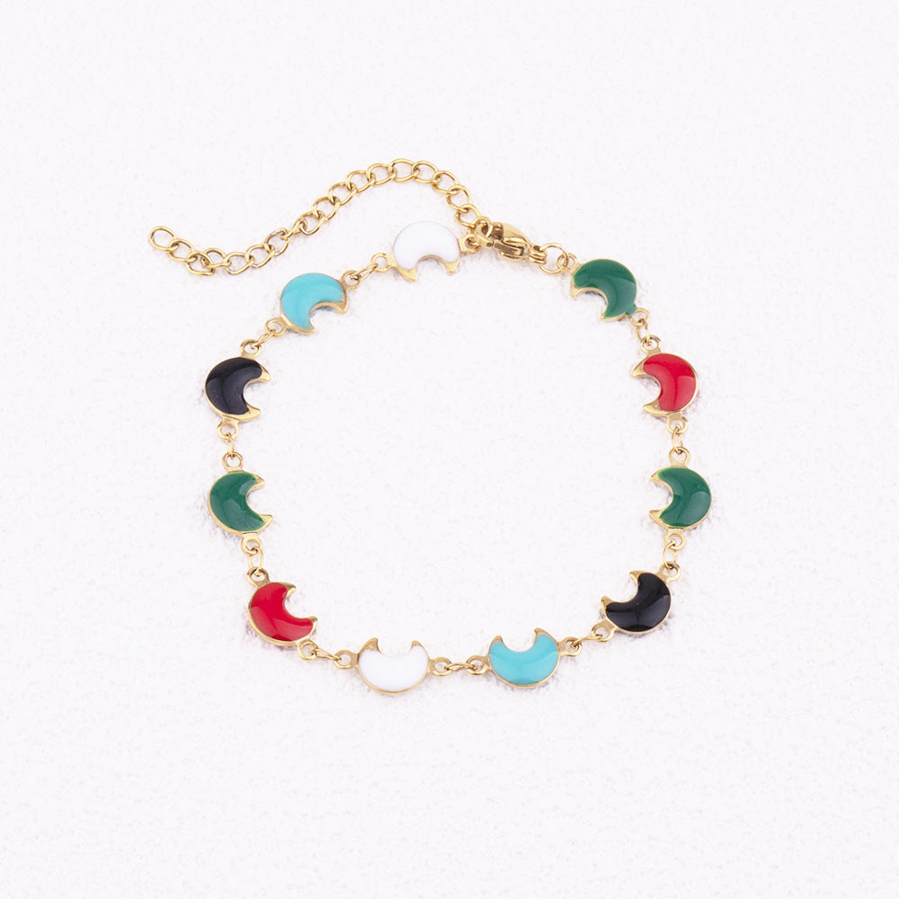 Wholesale Daisy Sunflower Titanium Steel Bracelets Epoxy Bracelet ACC-BT-Ruix002