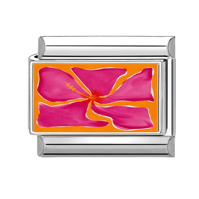 Wholesale Stainless Steel Italian-Style Sunset Bee Butterfly Flower Bracelet Accessory Gift