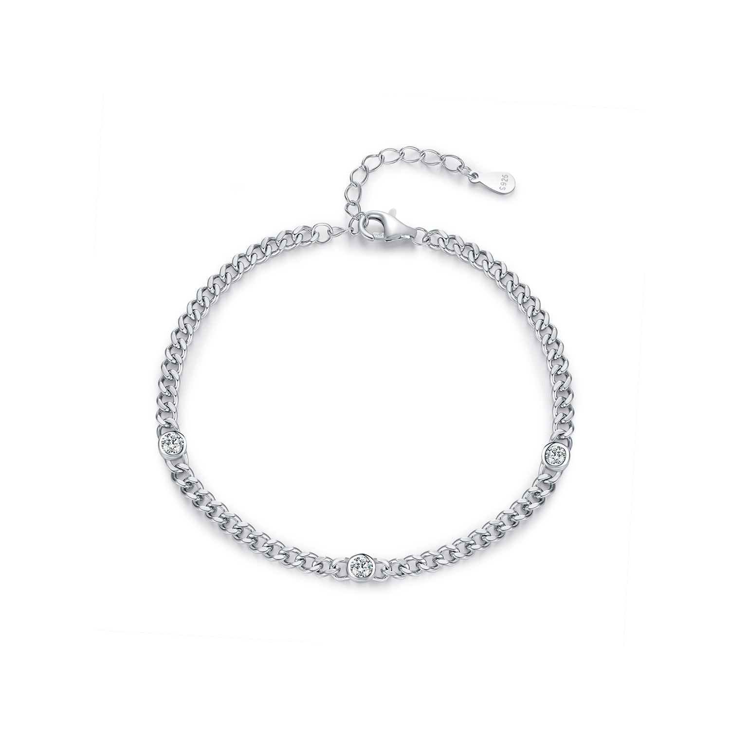 Wholesale s925 Sterling Silver  Flash Diamond Bracelet
