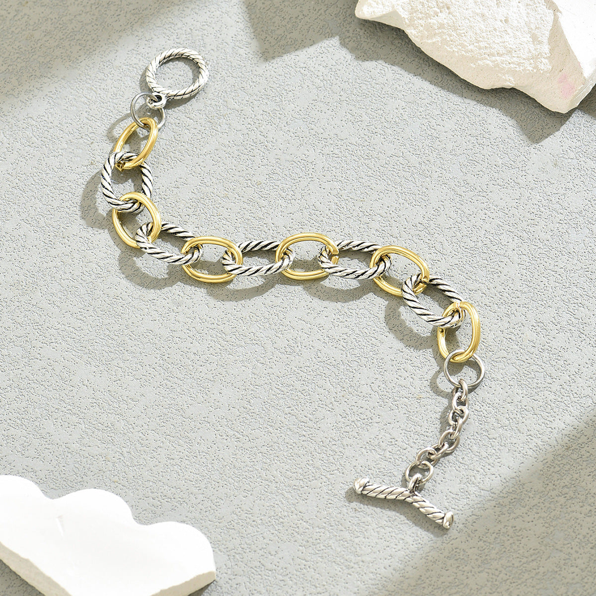 Wholesale Geometry Retro Bracelet  Hip Hop Multi-layer Bracelet