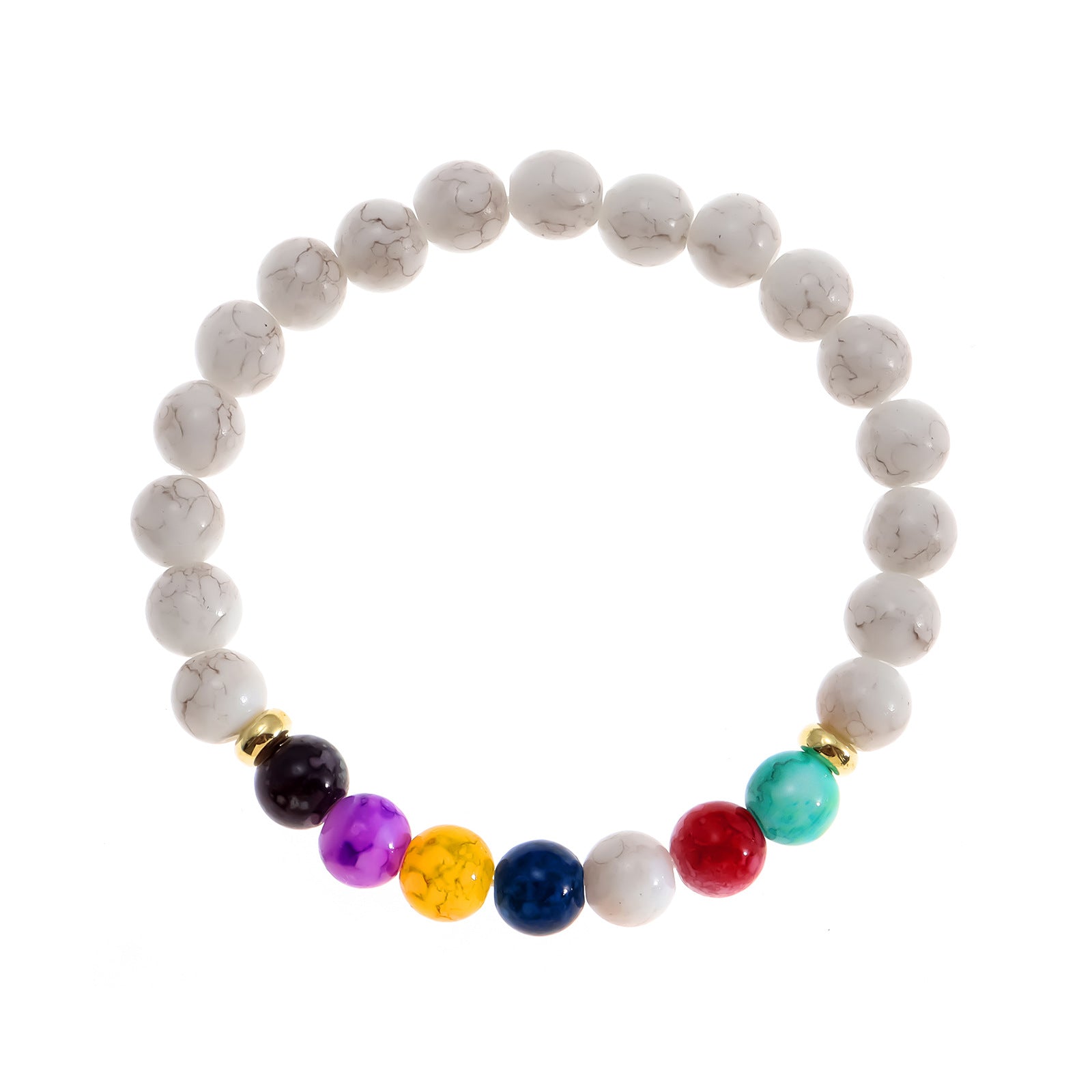 Wholesale Natural Volcanic Stone Colorful Bracelet Agate Stone Bracelet ACC-BT-LR002