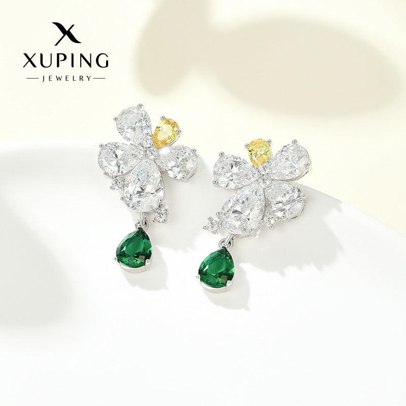 Wholesale  Fashion Light Luxury Flower Earrings