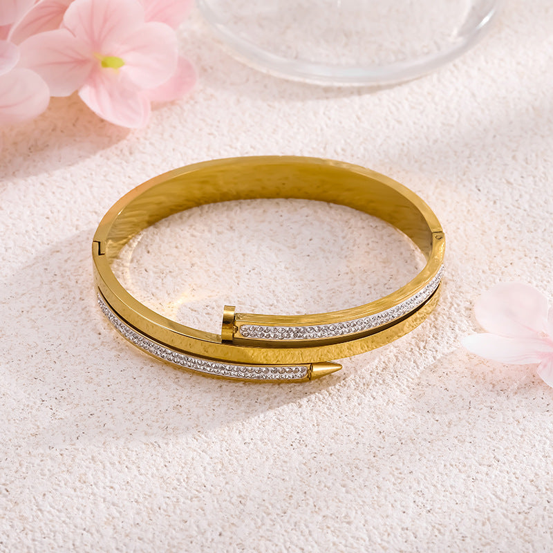 Wholesale Light Luxury Niche 18k Diamond Bracelet ACC-BT-Liyan006