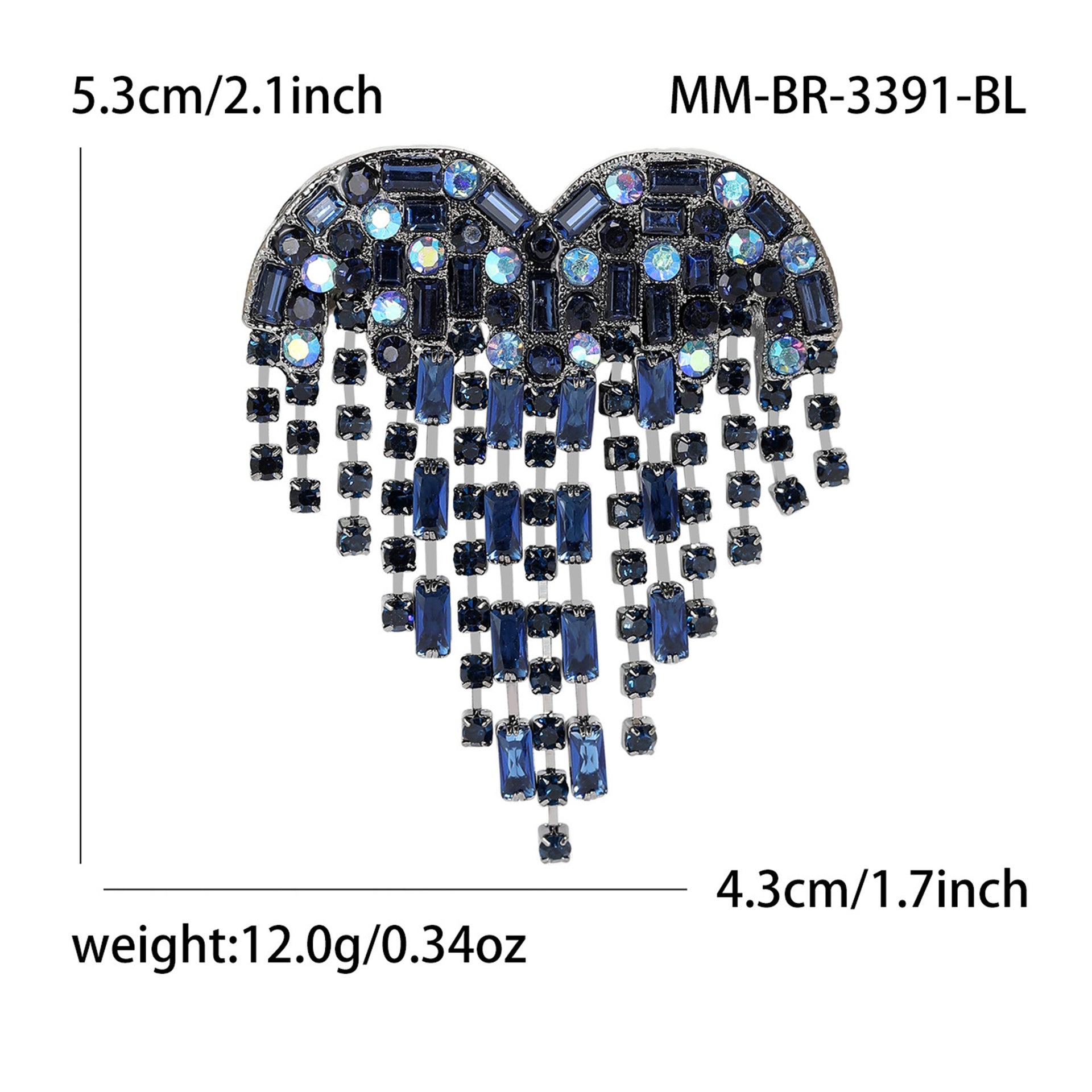 Wholesale Gun Black Red Alloy Heart Tassel Brooch Trendy Women S Fashion Accessory Pin For Resale