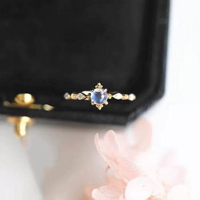 Wholesale Stylish Six-Pointed Star Ring Adjustable Silver Plated Jewelry Accessory