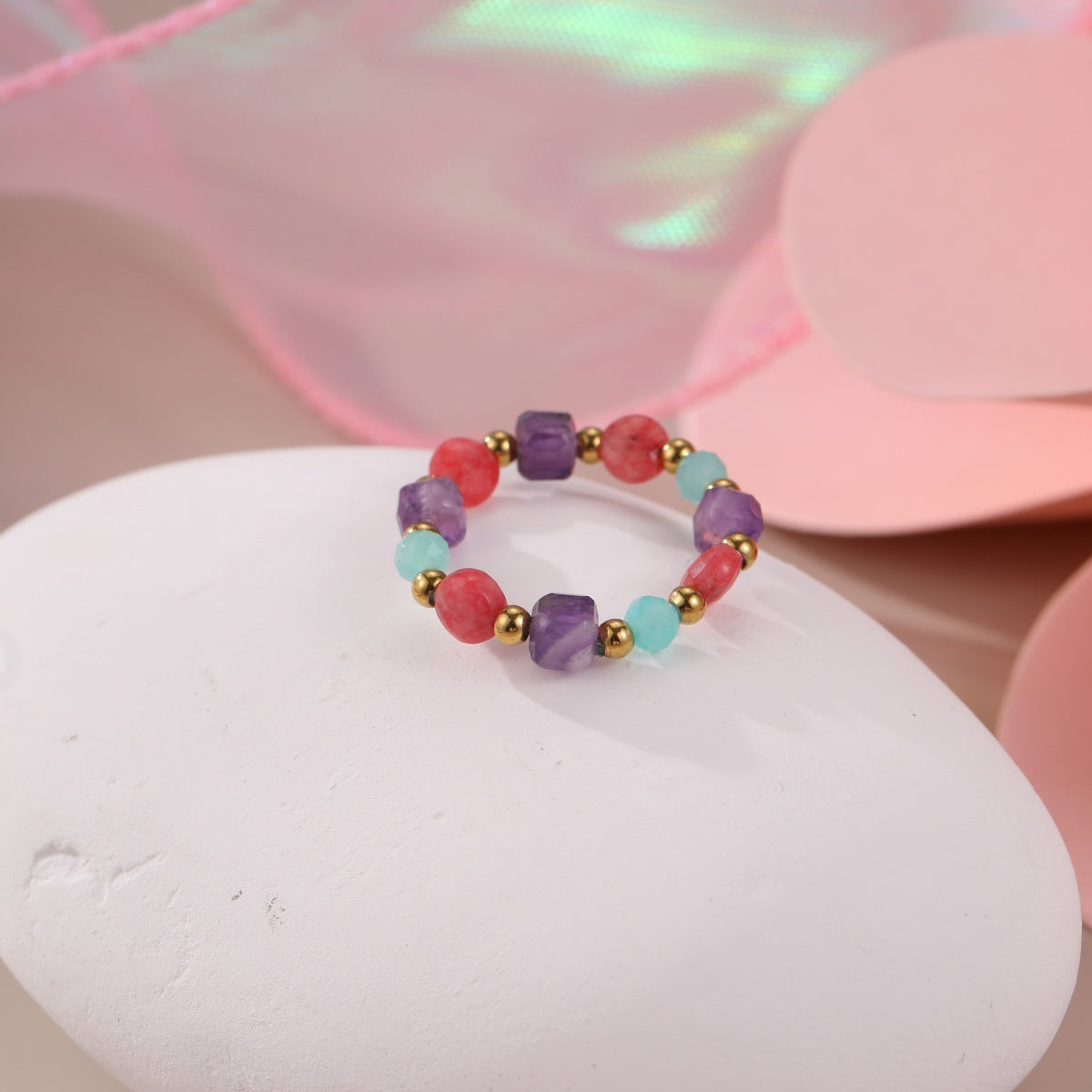 Wholesale Stainless steel beaded ring