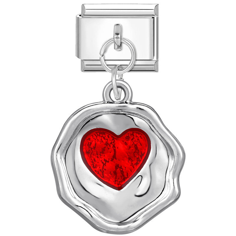 Wholesale Italian modular DIY jewelry red pendant bracelet