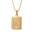 Wholesale  18K gold square brand stainless steel letter pendant necklace