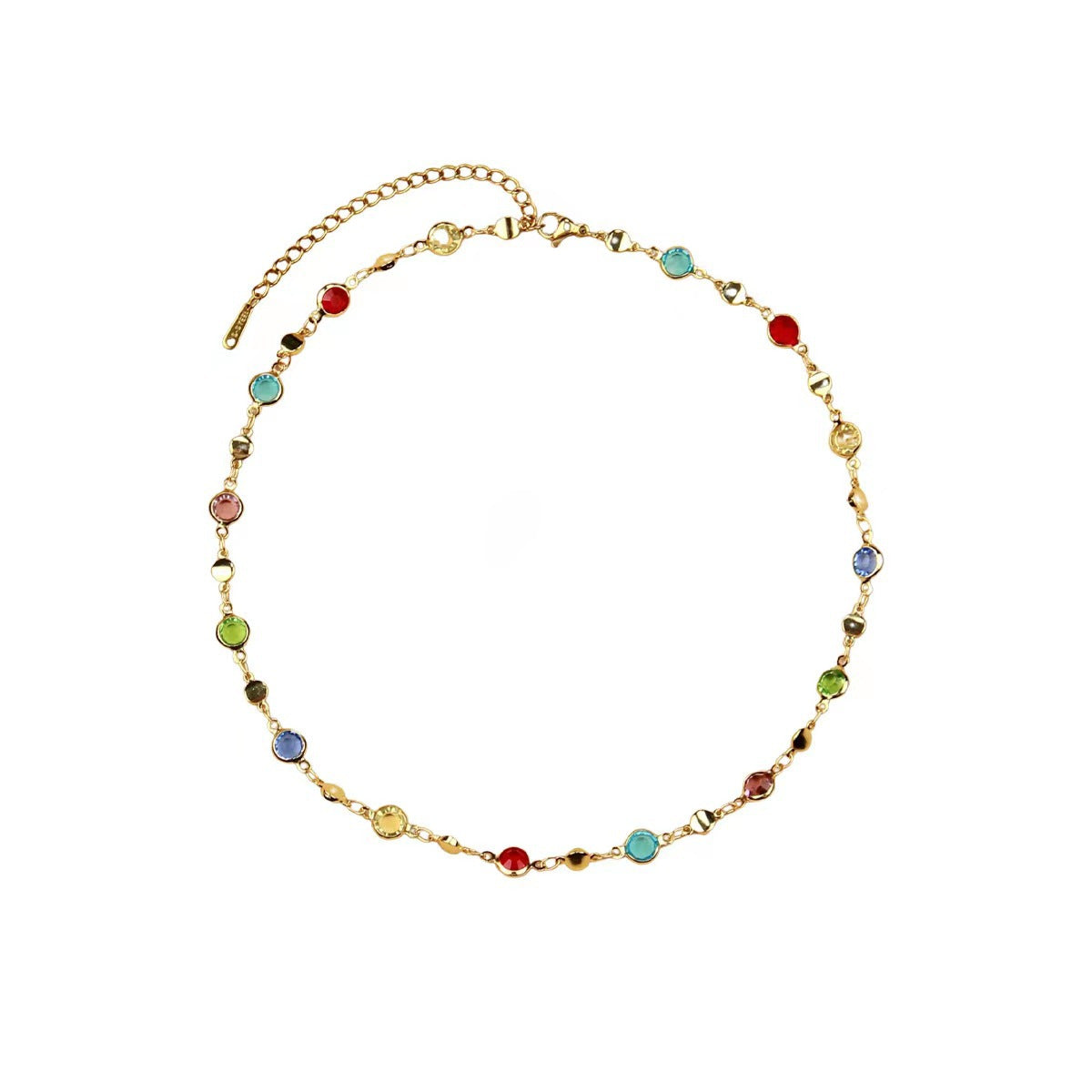 Wholesale  colorful zircon three-dimensional necklace