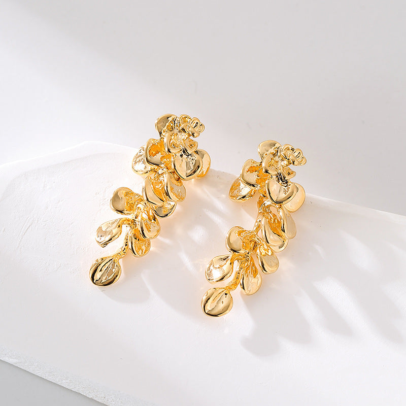 Wholesale flower earrings exaggerated earrings