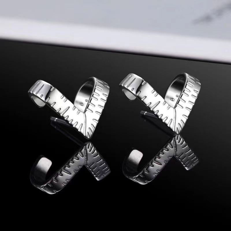Wholesale men's hook detachable hip hop punk earrings