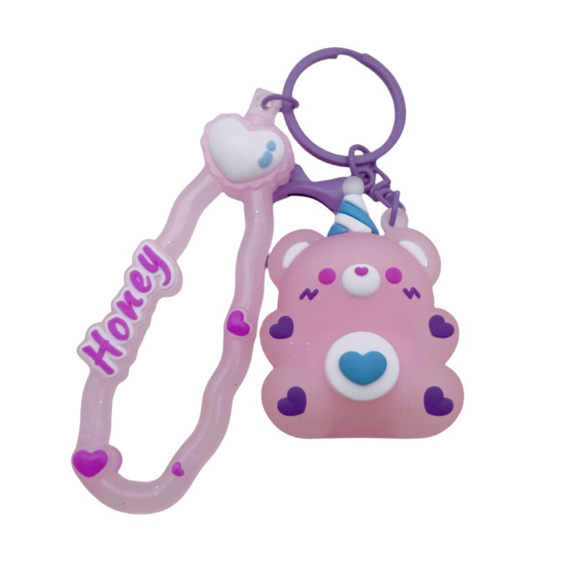 Wholesale Cute PVC little bear keychain