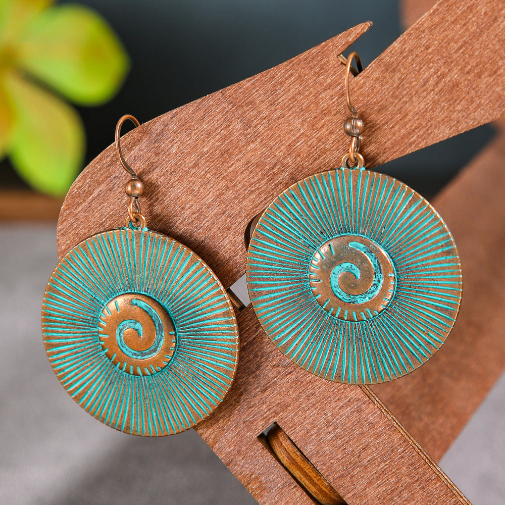 Wholesale Zinc Alloy Ethnic Bohemian Geometric Hollow Water Drop Earrings for Women Fashion Jewelry Accessory